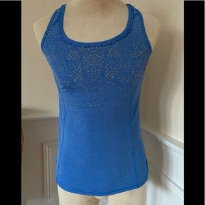 LuLulemon Run Silver Bullet Tech Tank Top Blue Sz 6